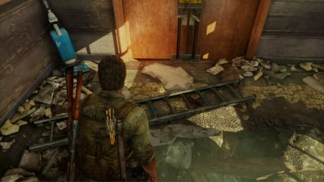 As soon as all of the enemies drop dead, you will have to find a ladder - The Last of Us: Hotel Lobby, Pittsburgh Walkthrough, map - Pittsburgh - The Last of Us Guide