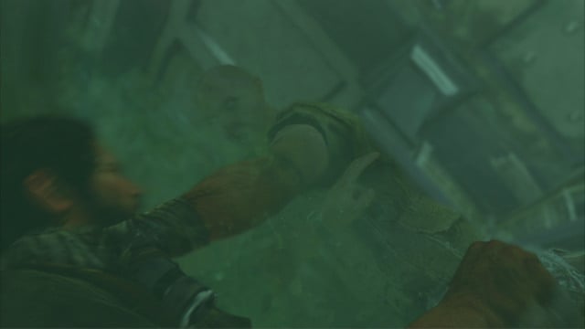 As soon as you climb the ladder, you will be attacked by the last one of the bandits - The Last of Us: Hotel Lobby, Pittsburgh Walkthrough, map - Pittsburgh - The Last of Us Guide