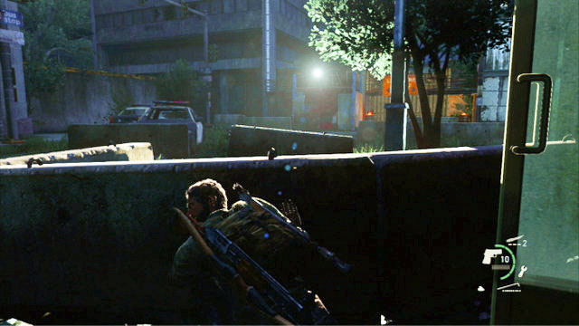 As soon as you perform the last execution, leave the building and sneak over to the outpost with the spotlight - The Last of Us: Escape the City, Pittsburgh Walkthrough - Pittsburgh - The Last of Us Guide