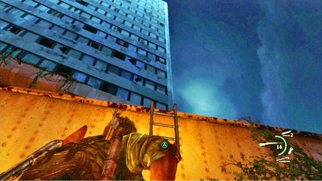 You can now approach the broken ladder hanging down from the truck and give the others a boost - The Last of Us: Escape the City, Pittsburgh Walkthrough - Pittsburgh - The Last of Us Guide