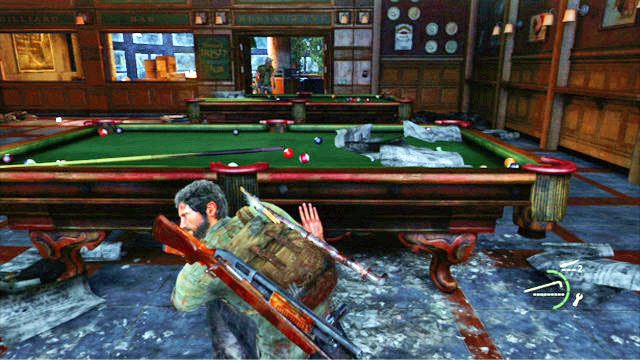 Behind the gate, go left, This way, you will reach a derelict bar where further bandits will arrive - The Last of Us: Escape the City, Pittsburgh Walkthrough - Pittsburgh - The Last of Us Guide