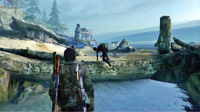 After you start this chapter, keep to the right side of the beach - The Last of Us: Sewers, The Suburbs Walkthrough - The Suburbs - The Last of Us Guide
