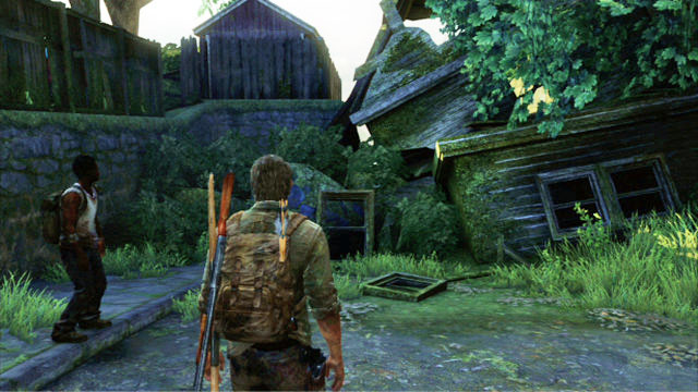 As you follow the road, you will reach a barricade across the way - The Last of Us: Suburbs, The Suburbs Walkthrough - The Suburbs - The Last of Us Guide