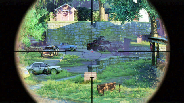 Further assailants will arrive from the left and from the right and will try to surround their victims - The Last of Us: Suburbs, The Suburbs Walkthrough - The Suburbs - The Last of Us Guide