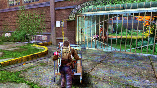 This way you will make it possible for you and Ellie to ride through - The Last of Us: Go Big Horns! The University Walkthrough - The University - The Last of Us Guide