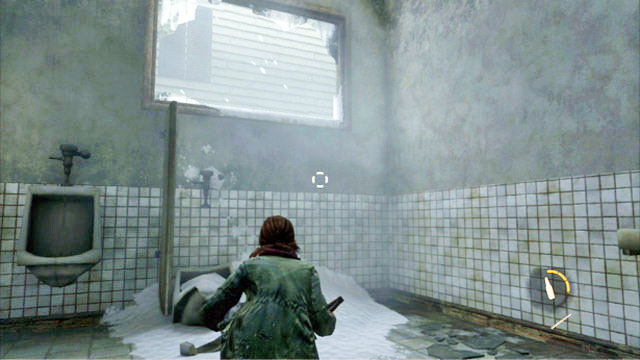 There is an opened window there which you can leave through - The Last of Us: Cabin Resort, Lakeside Resort Walkthrough - Lakeside Resort - The Last of Us Guide