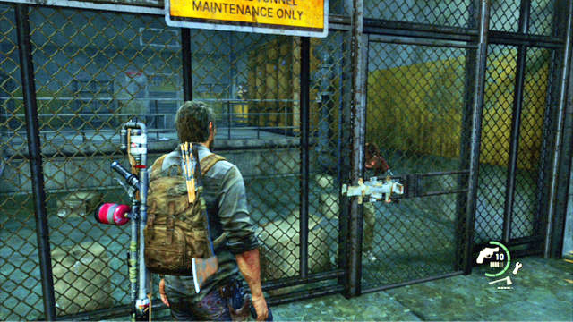 A moment later, Ellie will open the gate - The Last of Us: Underground Tunnel, Bus Depot Walkthrough, map - Bus Depot - The Last of Us Guide