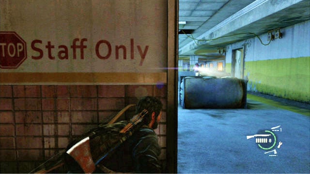 To avoid getting into fight, sneak through, as far away from the beam of the soldiers flashlight , and keep to the right side of the location then - The Last of Us: The Hospital, The Firefly Lab Walkthrough, map - The Firefly Lab - The Last of Us Guide