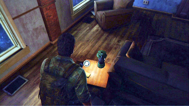 Right after you start your travel with Tess and Ellie, turn back and approach the table with the lamp on it - The Last of Us: The Outskirts, Artifacts and pendants - Artifacts and pendants - The Last of Us Guide