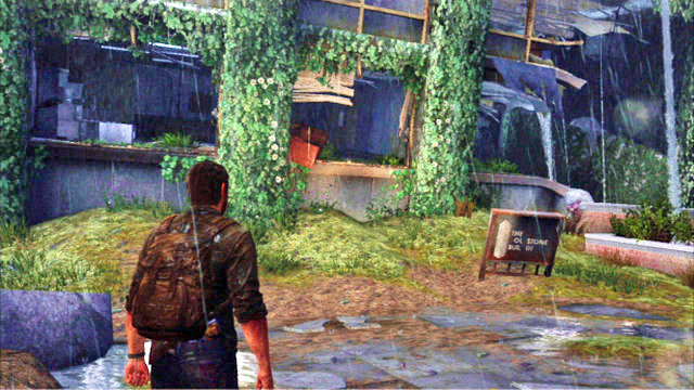 After you climb up to the highway, Tess will point to the Capitol; turn right and enter the big , derelict building - The Last of Us: The Outskirts, Artifacts and pendants - Artifacts and pendants - The Last of Us Guide
