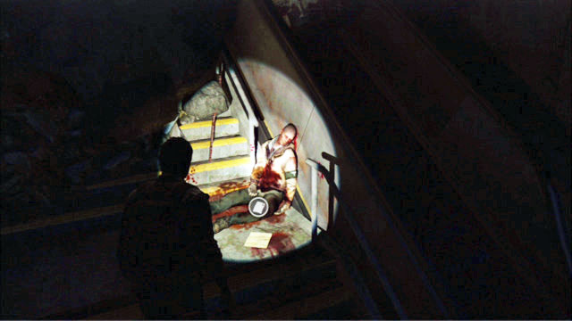 After you get the Molotovs cocktail, you will be passing a wide blocked staircase - The Last of Us: The Outskirts, Artifacts and pendants - Artifacts and pendants - The Last of Us Guide