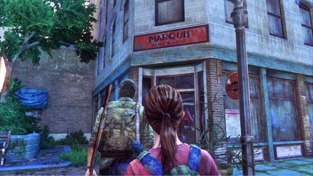 To the left of the camper, there is a music store - The Last of Us: Bills Town, Artifacts and pendants - Artifacts and pendants - The Last of Us Guide