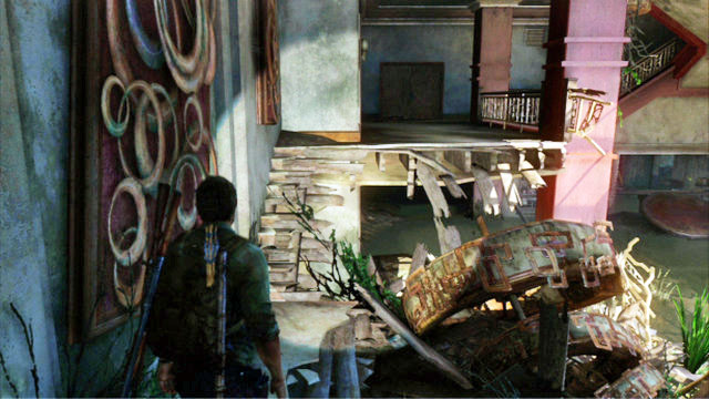 After you make it into the hotel lobby, and walk upstairs, turn right - The Last of Us: Hotel Lobby (Pittsburgh), Artifacts and pendants - Artifacts and pendants - The Last of Us Guide