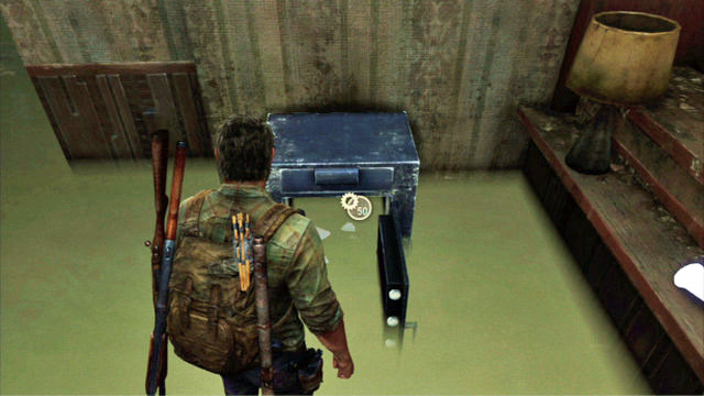 You will find a safe combination written down on the slip of paper - The Last of Us: Hotel Lobby (Pittsburgh), Artifacts and pendants - Artifacts and pendants - The Last of Us Guide