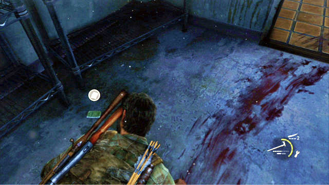 You will be able to strangle him there and collect the note from the floor - The Last of Us: Financial District, Escape the City, Artifacts and pendants - Artifacts and pendants - The Last of Us Guide