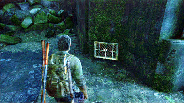To get to the other side, you need to open the ventilation shaft to your left and wait for Ellie to get things done - The Last of Us: The Suburbs - Sewer, Artifacts and pendants - Artifacts and pendants - The Last of Us Guide