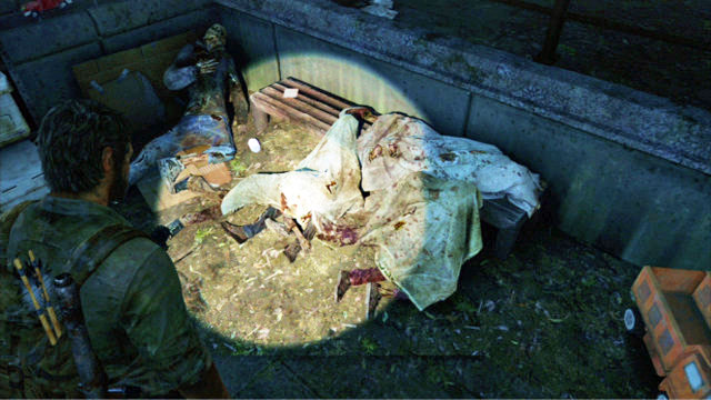 I the left corner of the room there is a corpse with the item on it - The Last of Us: The Suburbs - Sewer, Artifacts and pendants - Artifacts and pendants - The Last of Us Guide