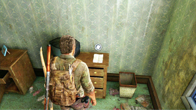 Inside, climb up to the higher floor and search through all of the rooms - The Last of Us: Suburbs - Suburbs, Artifacts and pendants - Artifacts and pendants - The Last of Us Guide