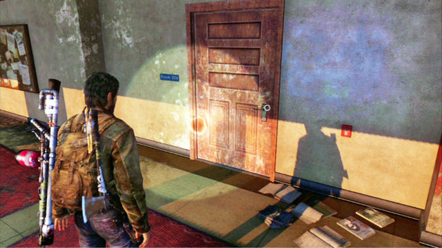 After the encounter with the bloater, climb up to the second floor and search through the room to the right of the stairs - The Last of Us: The University, Artifacts and pendants - Artifacts and pendants - The Last of Us Guide