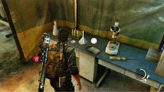 Search it thoroughly because, the journal is inside - The Last of Us: Firefly Lab, Artifacts and pendants - Artifacts and pendants - The Last of Us Guide
