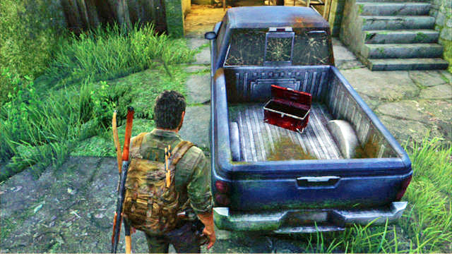 You can find them in the pick-up truck to the left of the ice-cream truck - The Last of Us: Suburb, Training manuals, tools - Training manuals and tools - The Last of Us Guide