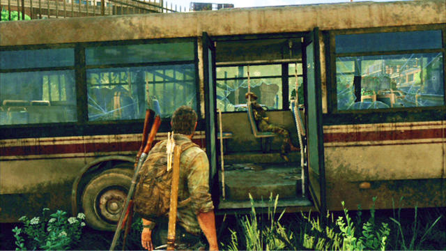 After you jump out of the bandits place, you will e going by a bus - The Last of Us: Pittsburgh, Comic Books - Comic Books - The Last of Us Guide