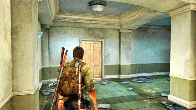 After you meet up with Henry and his brother, go downstairs and open the locked door with your knife - The Last of Us: Pittsburgh, Comic Books - Comic Books - The Last of Us Guide