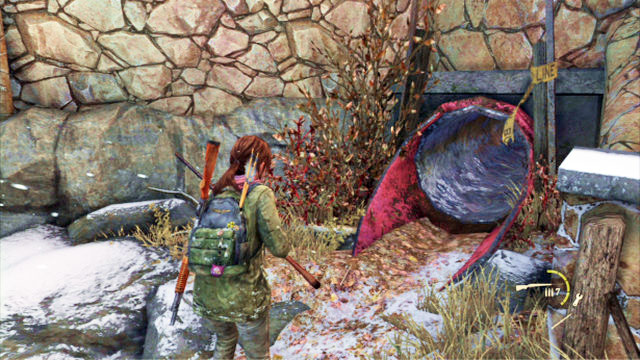 As you go along the lakeside, you will reach a short red pipe - The Last of Us: Lakeside Resort, Comic Books - Comic Books - The Last of Us Guide