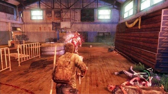 If the bloater manages to survive your Molotov cocktail and bomb attacks, or if you do not have these items in your inventory at all, take single shots aimed at the enemy and then quickly run away to avoid getting hit by its spores - The Last of Us: Bloater - how to kill it? - FAQ - The Last of Us Guide