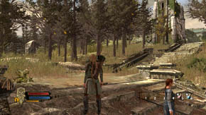 Run up the stairs and defeat two goblins - Main Gate - p. 1 - Chapter 1 - The Lord of the Rings: War in the North - Game Guide and Walkthrough