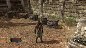 Reach the fragment of the destroyed wall and crash some barrels and crates - Main Gate - p. 1 - Chapter 1 - The Lord of the Rings: War in the North - Game Guide and Walkthrough