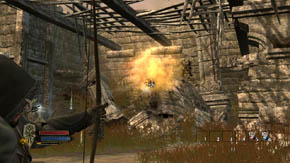 Pass through the gate and look to the left (the game will be saved automatically) - Inner Wards - p. 1 - Chapter 1 - The Lord of the Rings: War in the North - Game Guide and Walkthrough