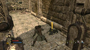 Look around and try to take down enemy archers using the crossbow - Inner Wards - p. 1 - Chapter 1 - The Lord of the Rings: War in the North - Game Guide and Walkthrough