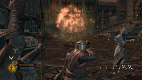 You will easily defeat several goblins that will come running to you - The Citadel - Chapter 1 - The Lord of the Rings: War in the North - Game Guide and Walkthrough