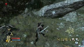 Examine the right part thoroughly - you'll find a mushroom near the entrance, as well as a lot of shrines that should be destroyed - The Barrow-downs - p. 1 - Chapter 2 - The Lord of the Rings: War in the North - Game Guide and Walkthrough