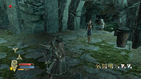 To carry out the new objective of the quest head for the opposite corridor that leads to a hall with two chests - The Barrow of Amon Gorthad - Chapter 2 - The Lord of the Rings: War in the North - Game Guide and Walkthrough