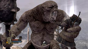 Several goblins will get down the rocks to the left, but it won't be the worst thing - after a while a troll will also appear - The Coldfells - p. 1 - Chapter 3 - The Lord of the Rings: War in the North - Game Guide and Walkthrough