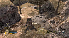 Destroying the barrel on the way, exit the cave - The Coldfells - p. 2 - Chapter 3 - The Lord of the Rings: War in the North - Game Guide and Walkthrough