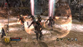 Only after that can you run down and deal with the orc leader and several warriors - The Coldfells - p. 2 - Chapter 3 - The Lord of the Rings: War in the North - Game Guide and Walkthrough