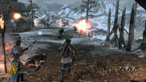 Before you exit the cave, lure the enemies outside one by one - The High Moors - Chapter 3 - The Lord of the Rings: War in the North - Game Guide and Walkthrough