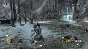 You should somehow deal with the rest, just don't let yourself get surrounded and heal your companions if they fall - The High Moors - Chapter 3 - The Lord of the Rings: War in the North - Game Guide and Walkthrough