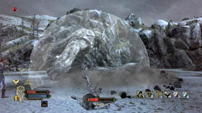 Then focus on his gigantic fists - Stone Chasm - Chapter 3 - The Lord of the Rings: War in the North - Game Guide and Walkthrough