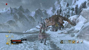 Here, a hard battle with two trolls at the same time awaits you - Alpine Pass - Chapter 4 - The Lord of the Rings: War in the North - Game Guide and Walkthrough