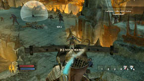 Once in a while, when no enemies are coming through the large gate, look around to find those who forced their way through - The Gate Chamber - Chapter 4 - The Lord of the Rings: War in the North - Game Guide and Walkthrough