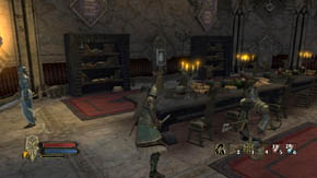 Buri, the blacksmith who can repair your items, is standing opposite the merchant - Nordinbad - Chapter 5 - The Lord of the Rings: War in the North - Game Guide and Walkthrough