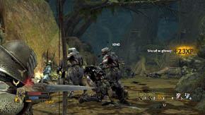 Don't hesitate to use Beleram's help because he will deal with every heavy-armored orc instantly - The Shadowed Paths - Chapter 5 - The Lord of the Rings: War in the North - Game Guide and Walkthrough