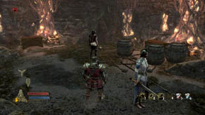 There is a fragment that can be destroyed in this corridor on the left rocky wall - The Shadowed Paths - Chapter 5 - The Lord of the Rings: War in the North - Game Guide and Walkthrough