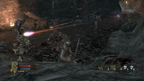 The next battle can be quite difficult, if you begin to fight with all enemies simultaneously - The Grey Mountains - p. 1 - Chapter 6 - The Lord of the Rings: War in the North - Game Guide and Walkthrough