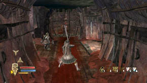 Keep running ahead, destroy a barrel, and then go right, upstairs - Carn Dum - Chapter 8 - The Lord of the Rings: War in the North - Game Guide and Walkthrough