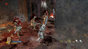 Pass through the door and begin to fight with the prisoners - Carn Dum - Chapter 8 - The Lord of the Rings: War in the North - Game Guide and Walkthrough